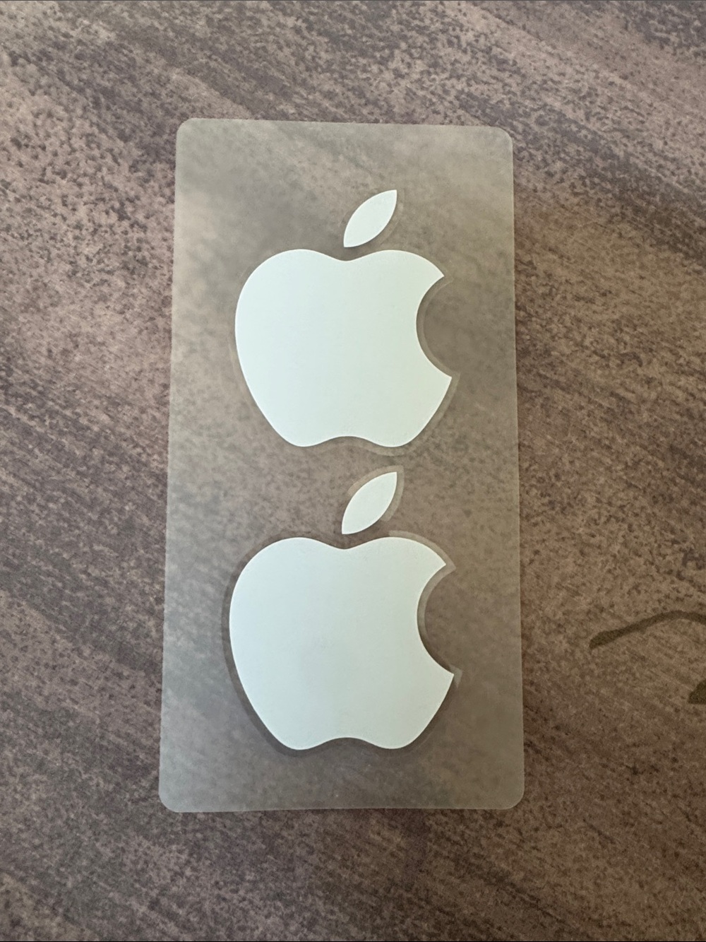 Apple White Logo Sticker Pair. New.